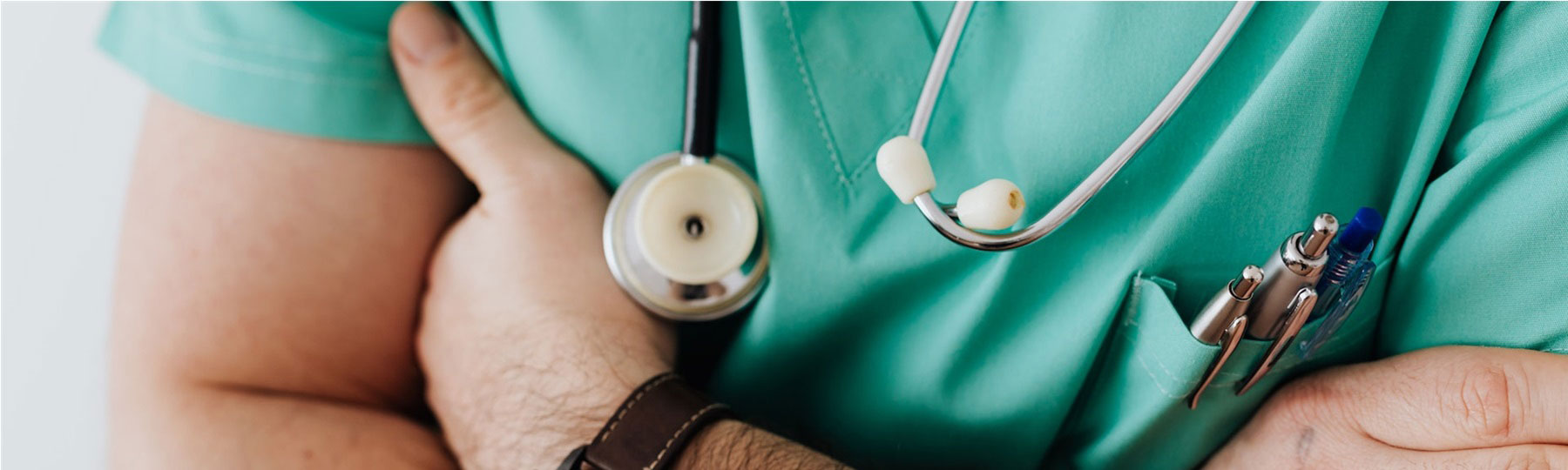 partial view of a doctor